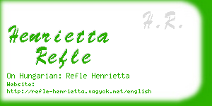 henrietta refle business card